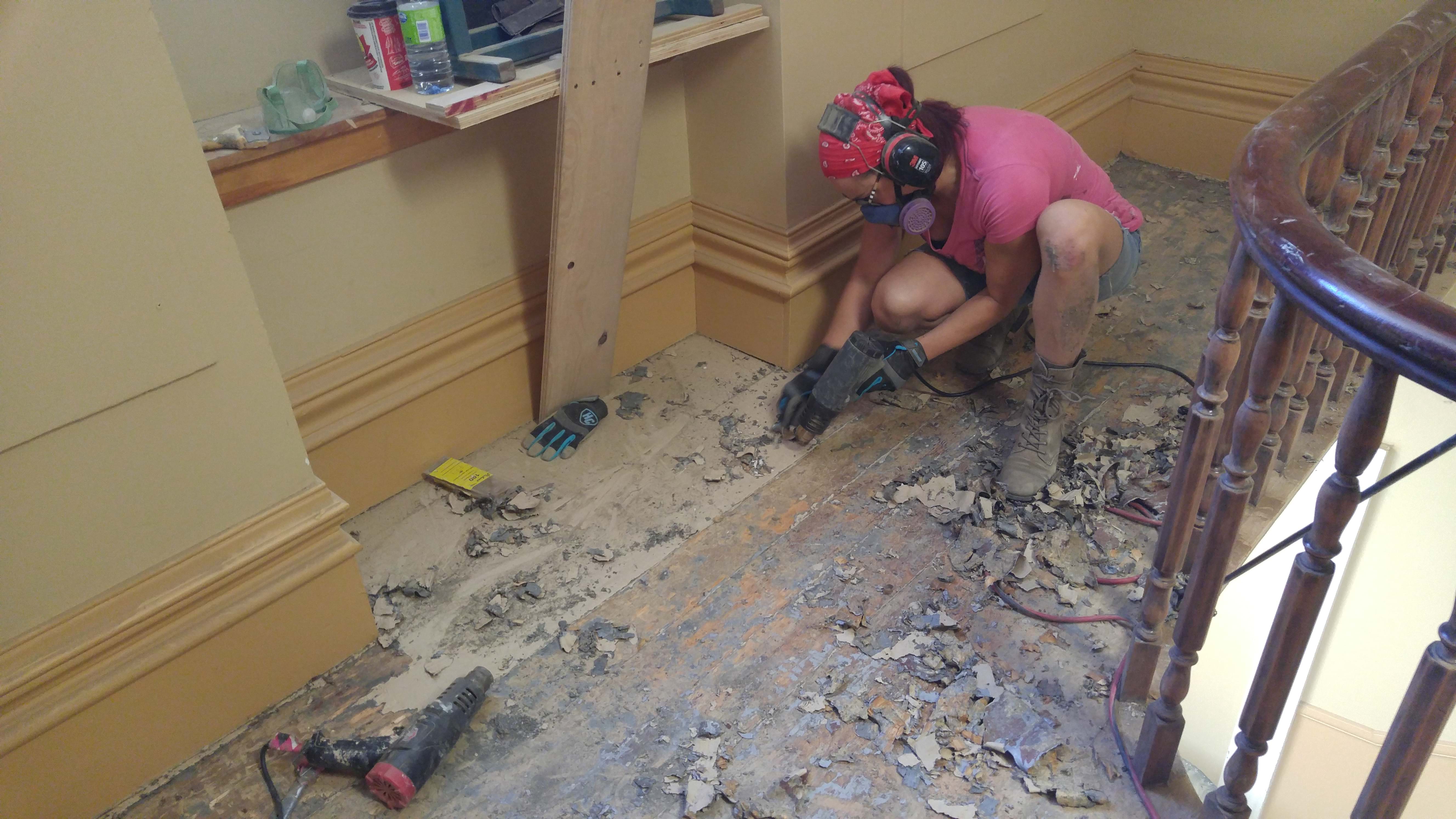 Restauration d'un escalier de manoir.