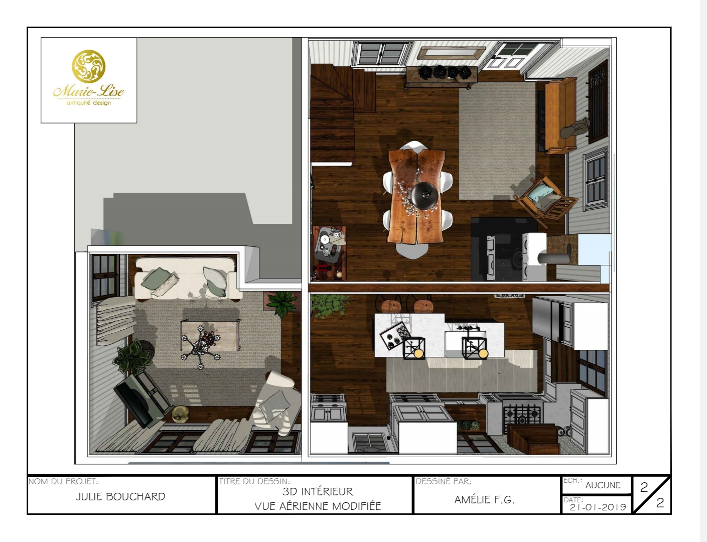 Cuisine en bois massif à Boischatel