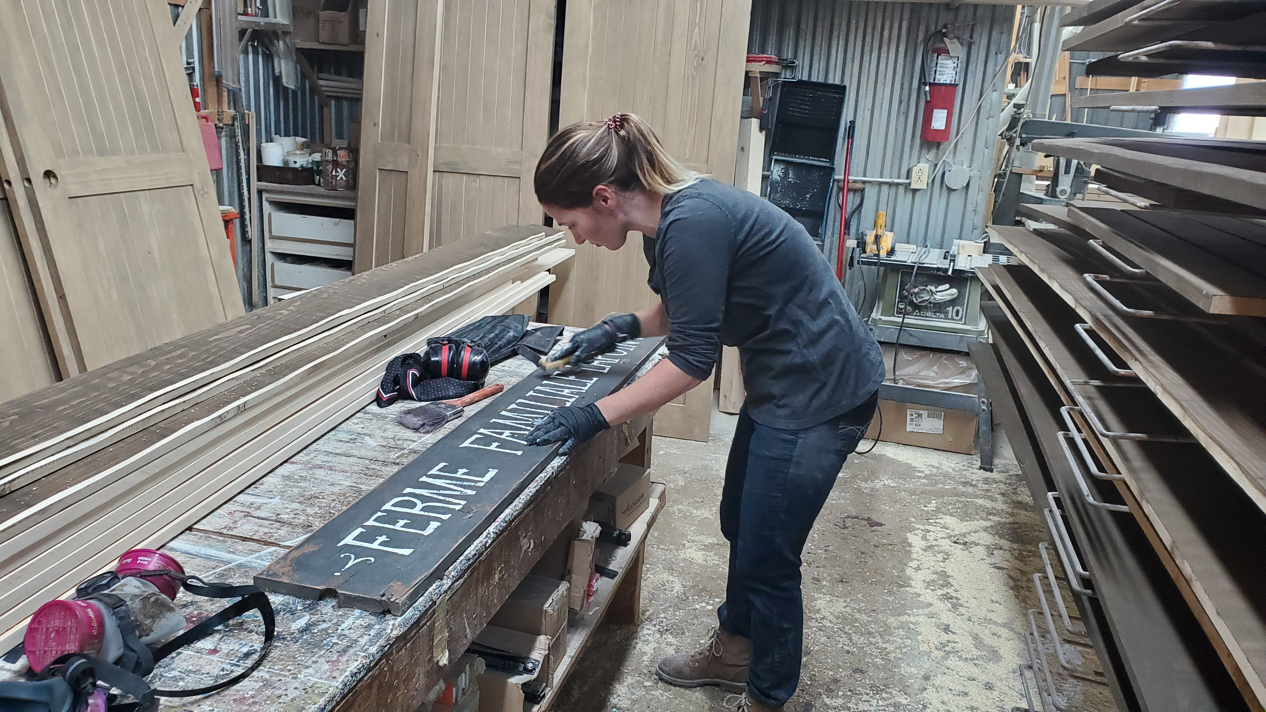 Brunissement d'un pièce sur pièce