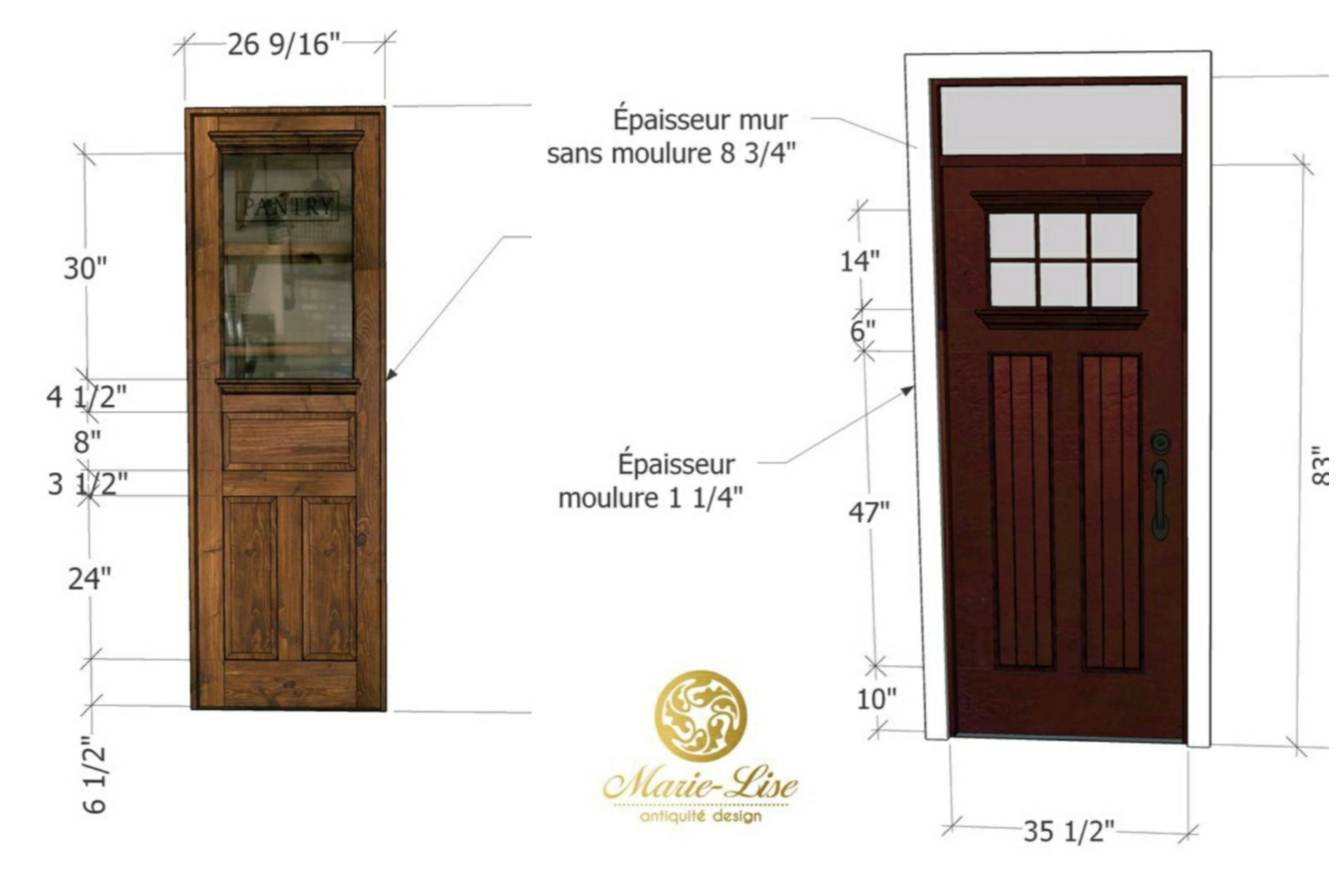 Portes rustiques pour une Timber Frame