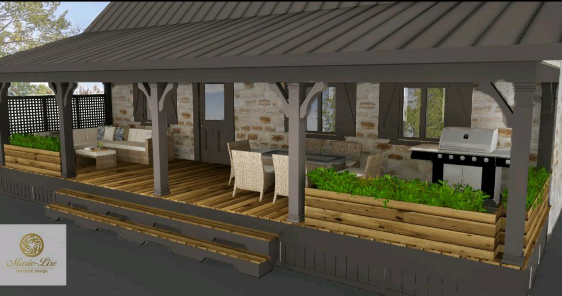 Canadienne en pierre de 200 ans