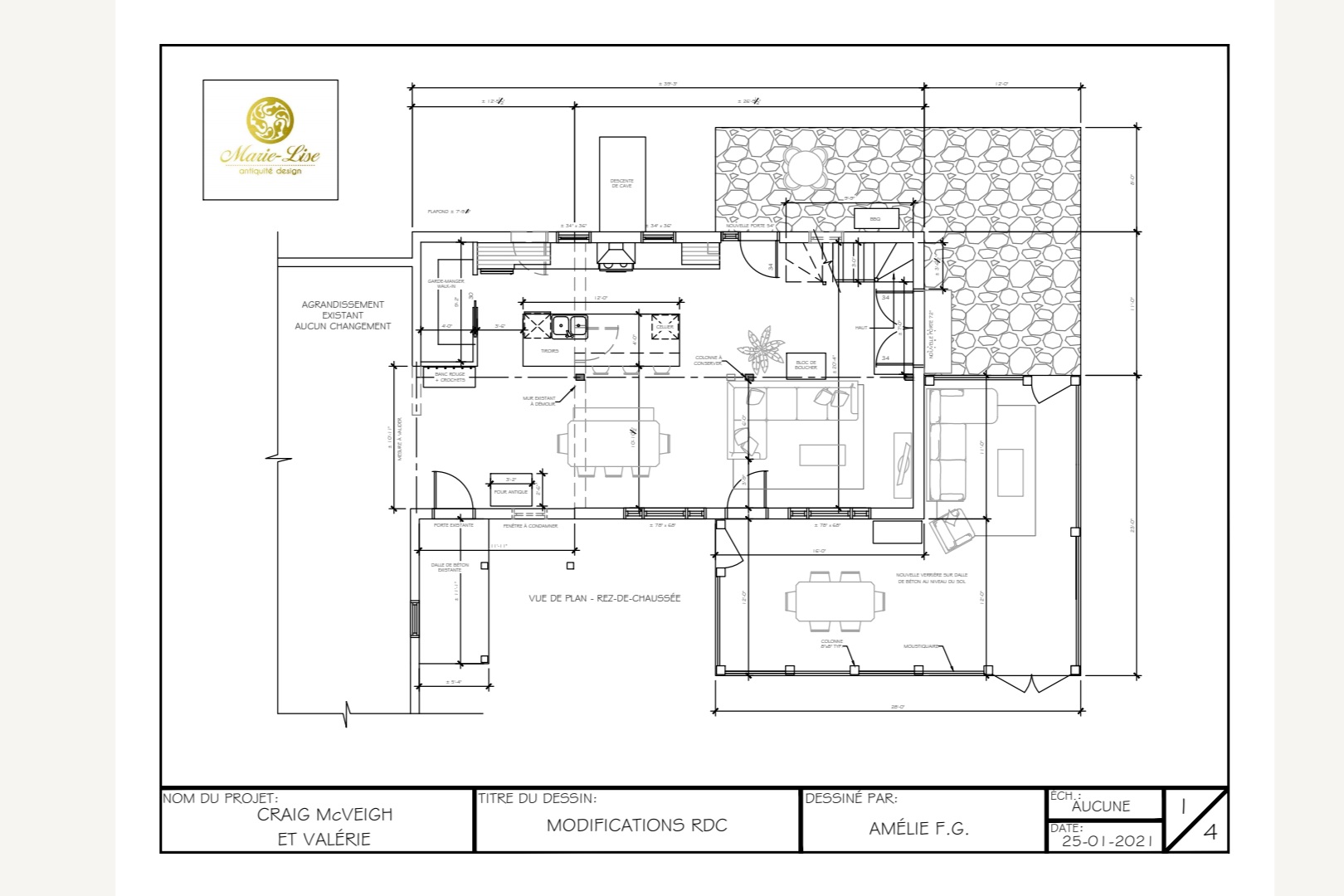 Escalier en bois récupéré