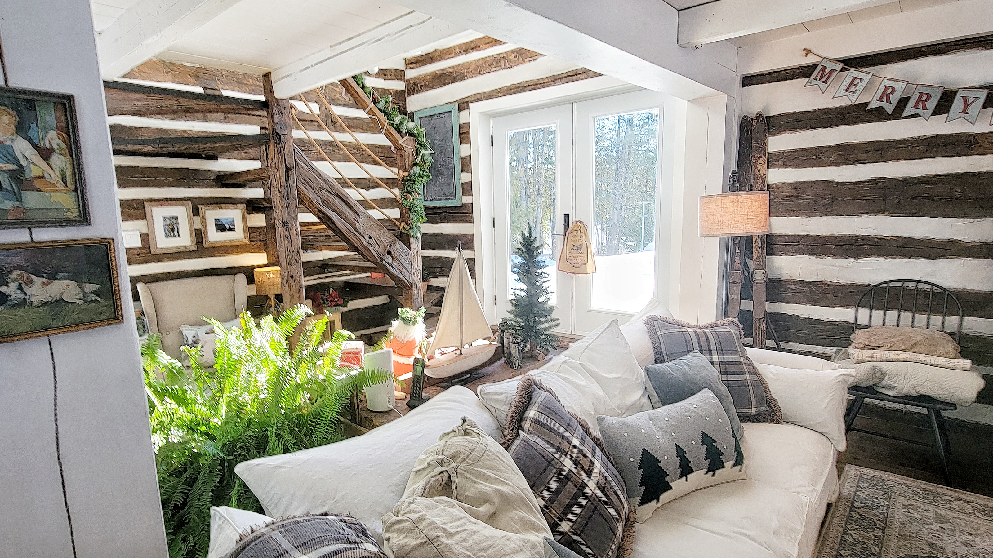 Escalier en bois récupéré