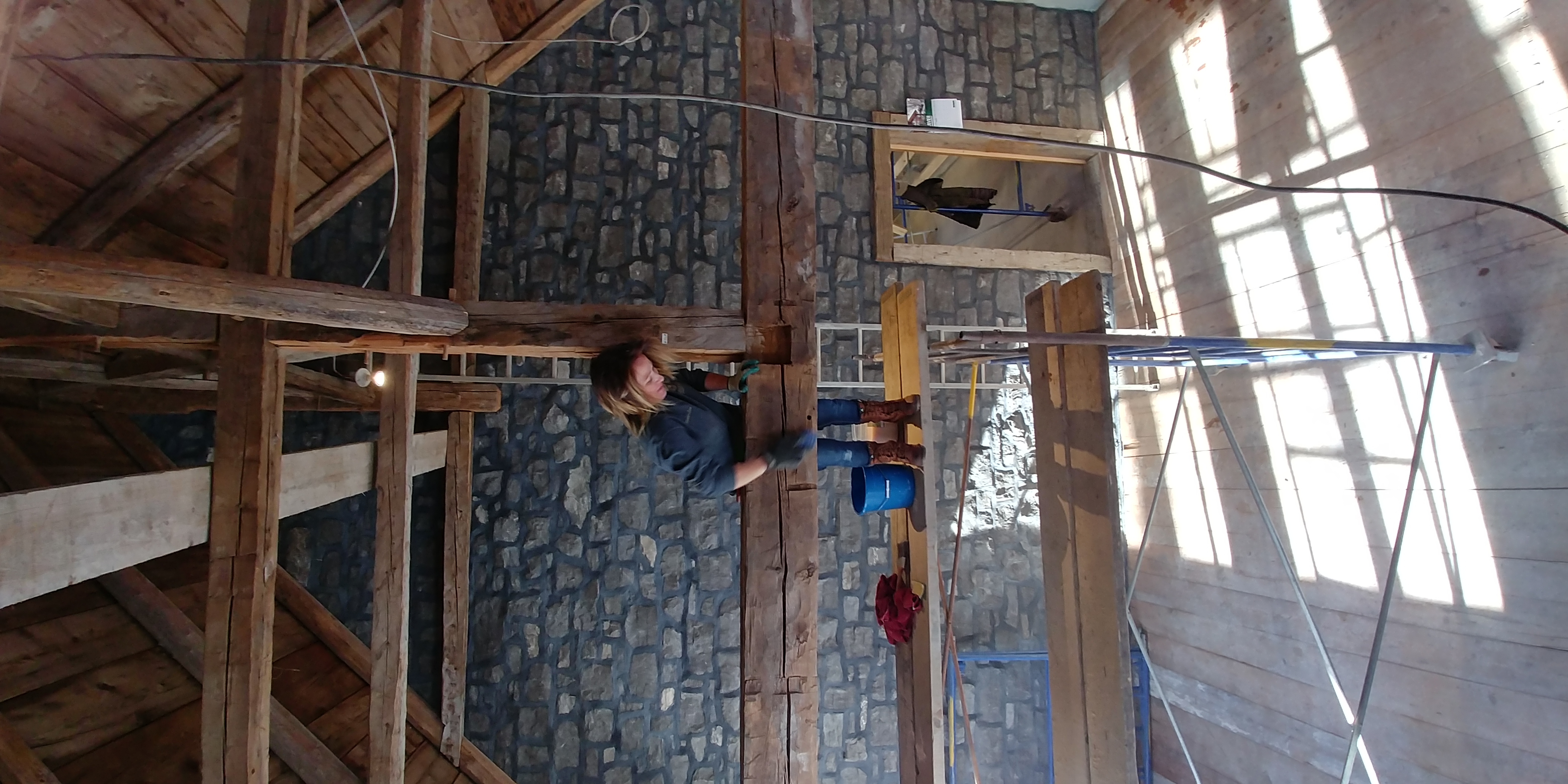 Restauration d'une charpente ancienne