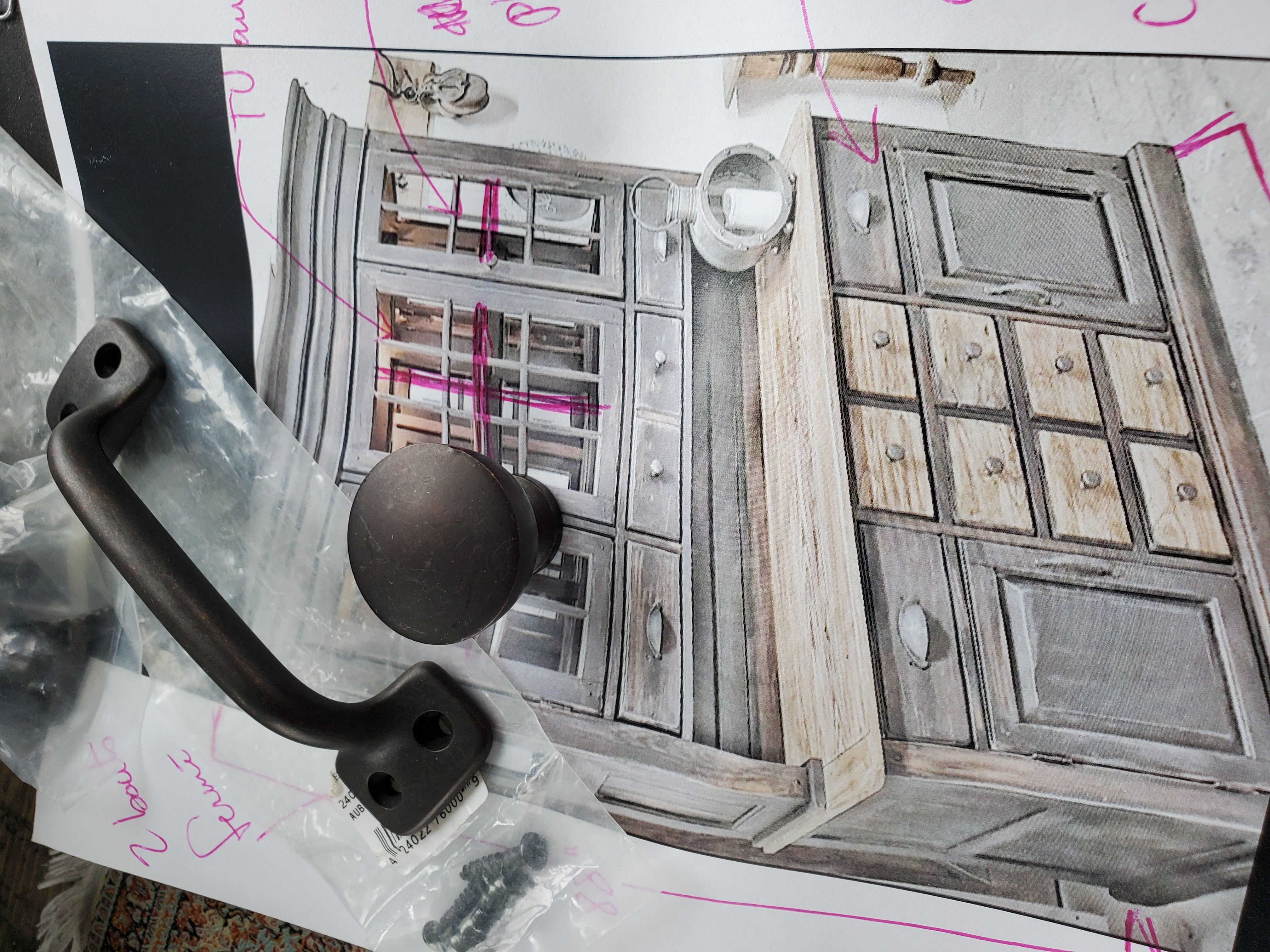 Buffet rustique pour coin bar