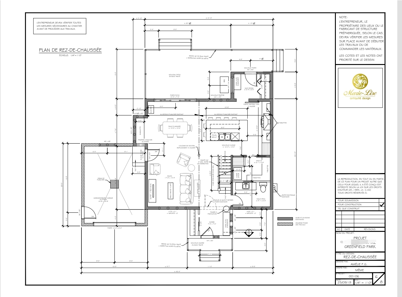 Rénovations d'une ancestrale en 2 phases à Greenfield Park