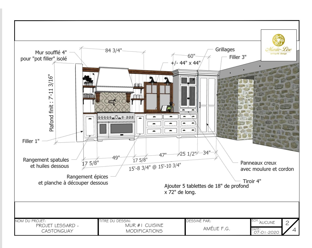 Ancestrale en pierre  de 1749