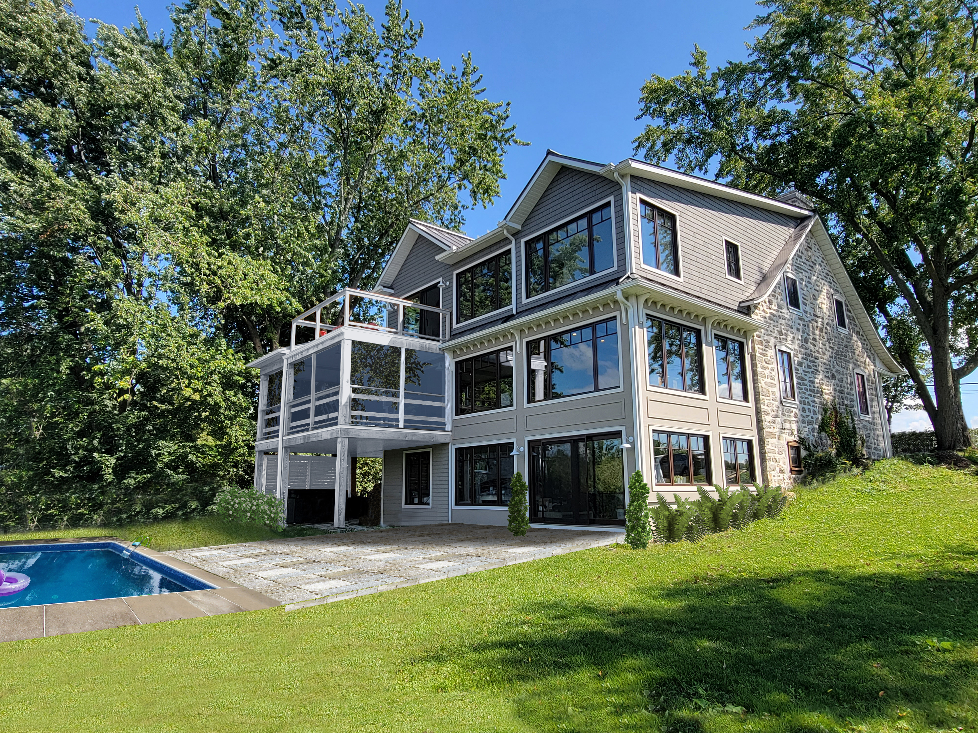 Agrandissement sur 3 étages à Laval