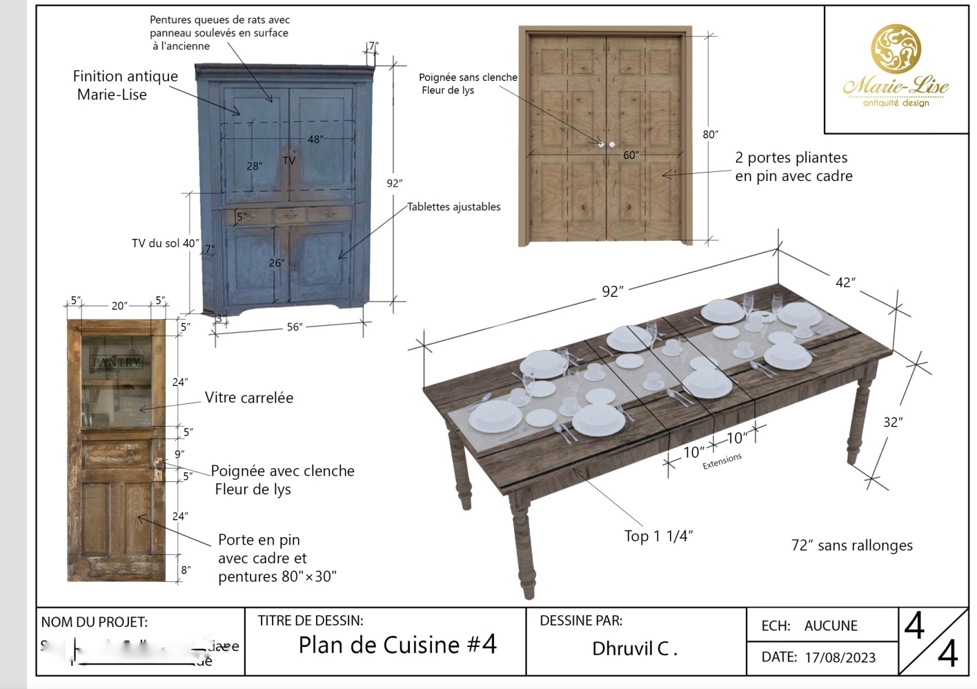 Encoignure sur patine couleur vert-de-gris