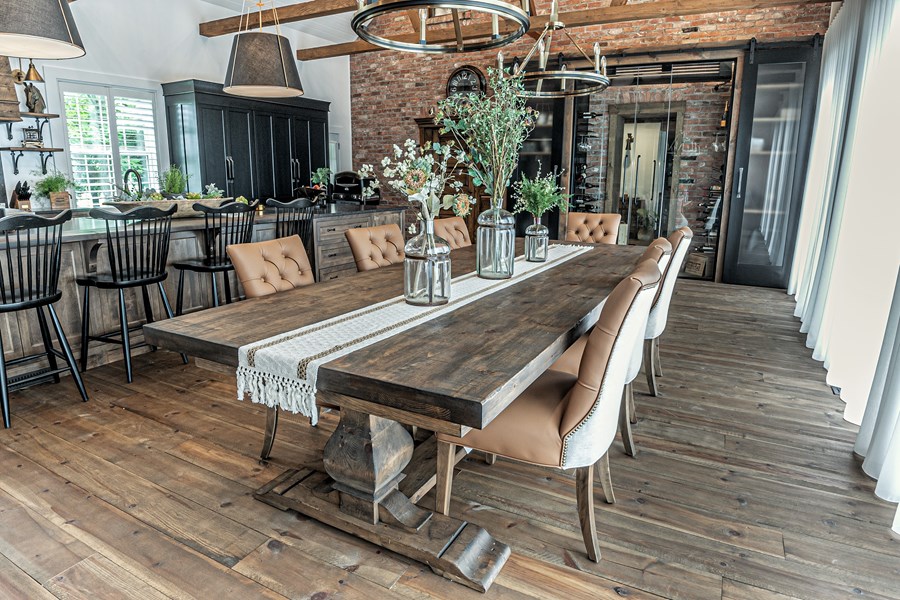 Table et porte en bois centenaire | Antiquité Design