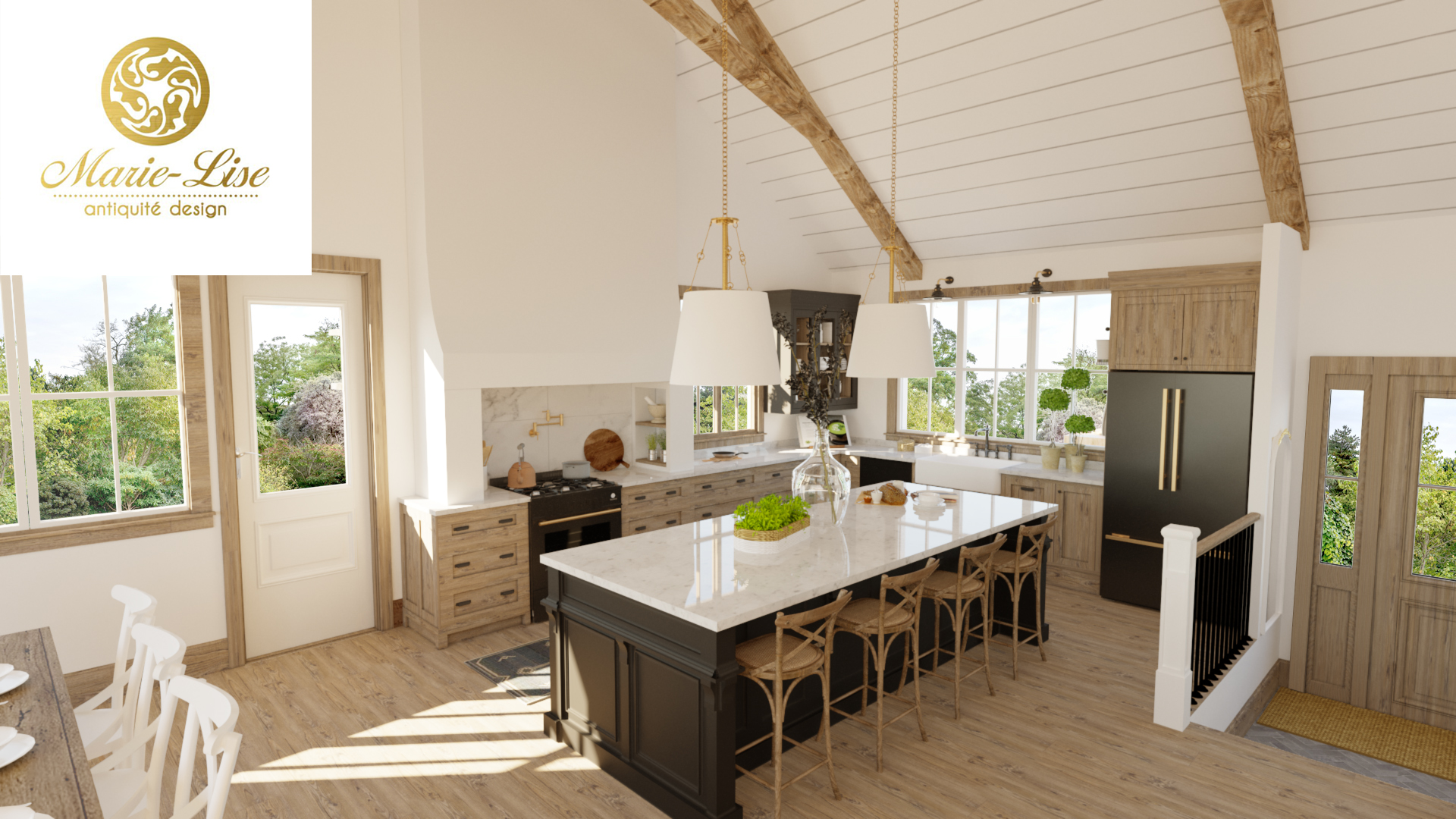 Chalet French Country en bord du lac Nicolet
