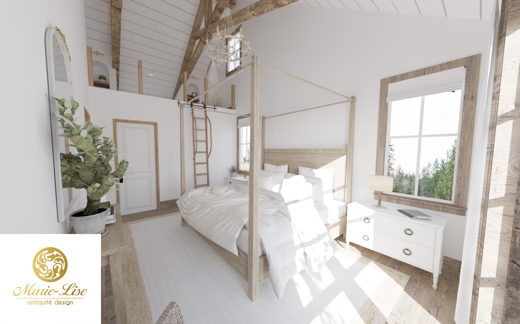 Bord de lac style French Country